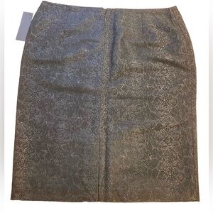 Katherine Barclay  Dark Gray snakeskin print Mini Pencil Skirt Women’s 12 NWT